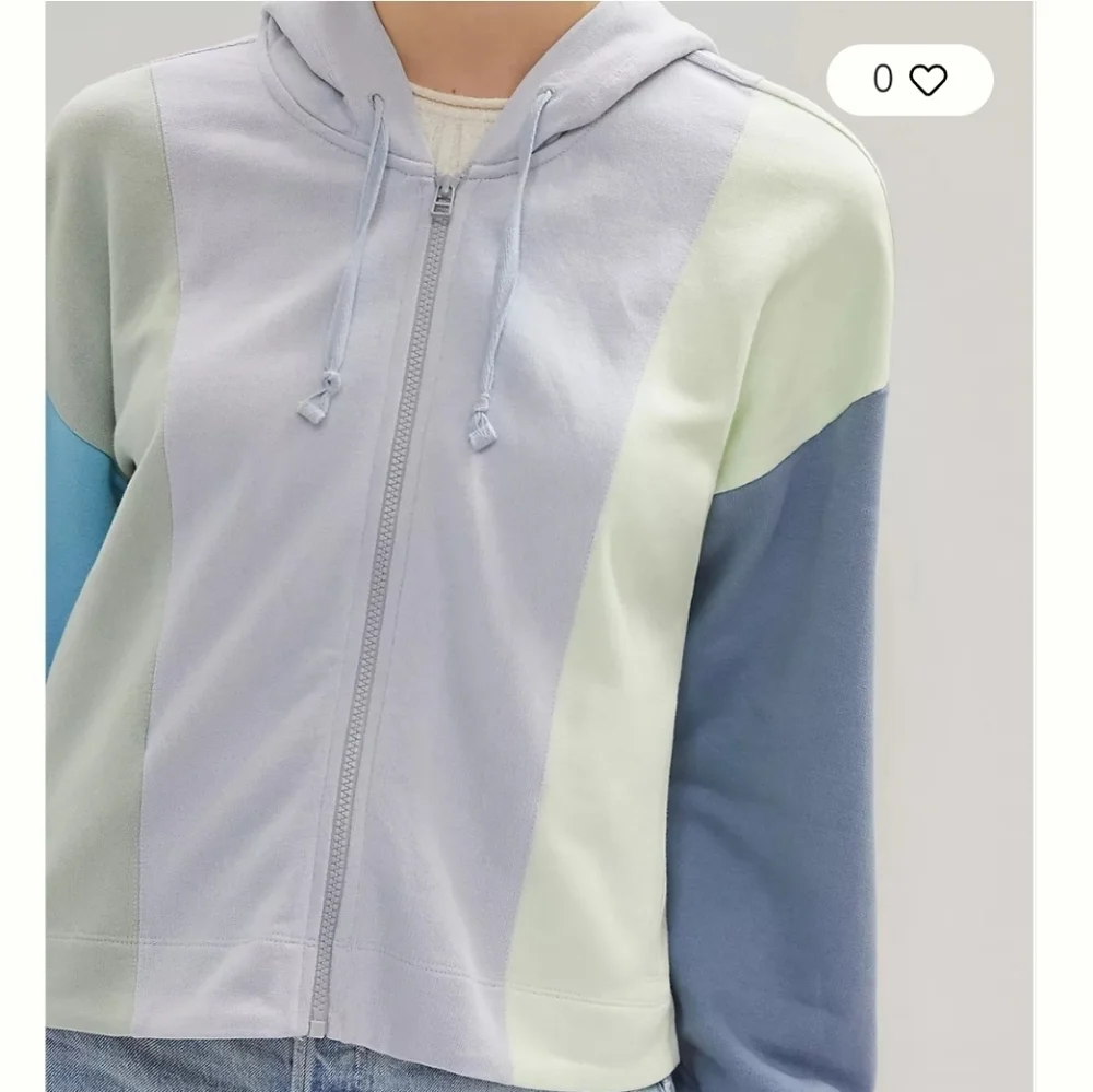Maeve Colorblocked Zip-Up Hoddie - Picture 2 of 10